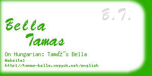 bella tamas business card